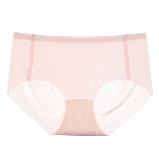 Mid-rise one-piece seamless hip-covering briefs without curling