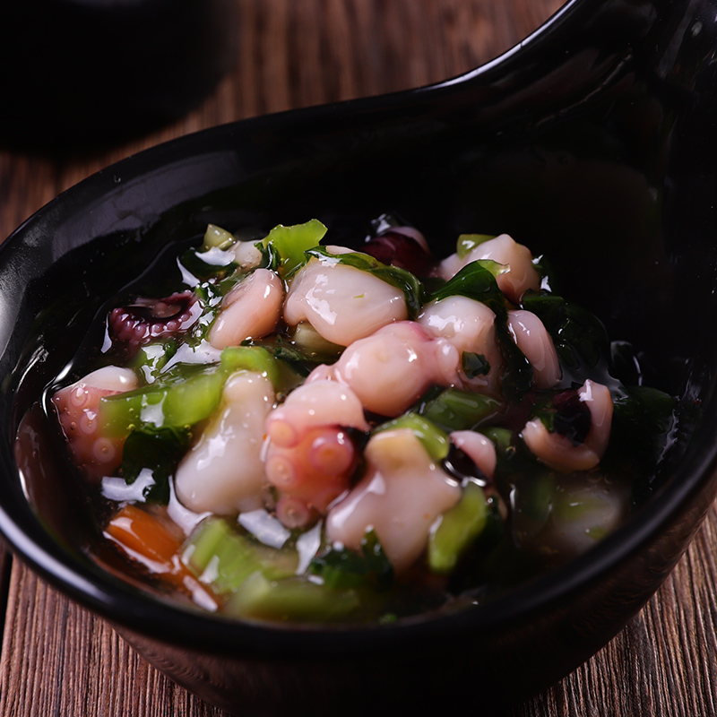 芥末章鱼开袋即食下酒菜麻辣鲜蛤海螺贝柱下饭菜熟食凉菜6份包邮 - 图2