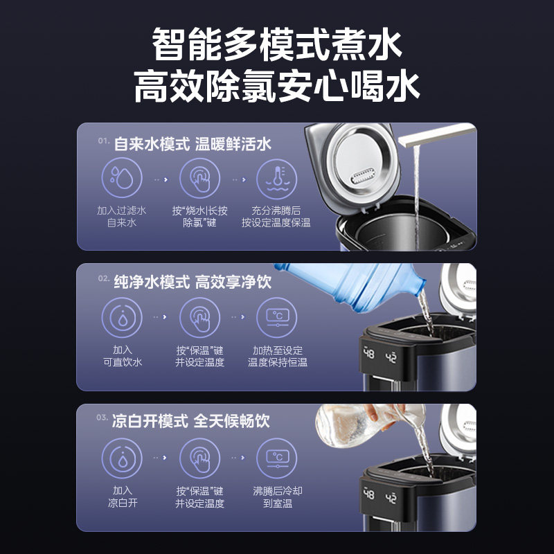 美的恒温家用电热水瓶办公室电水壶 美的电热水壶