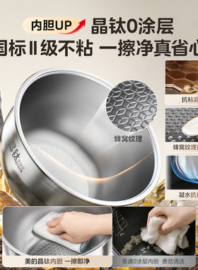 美的双IH晶钛0涂层多功能电饭煲