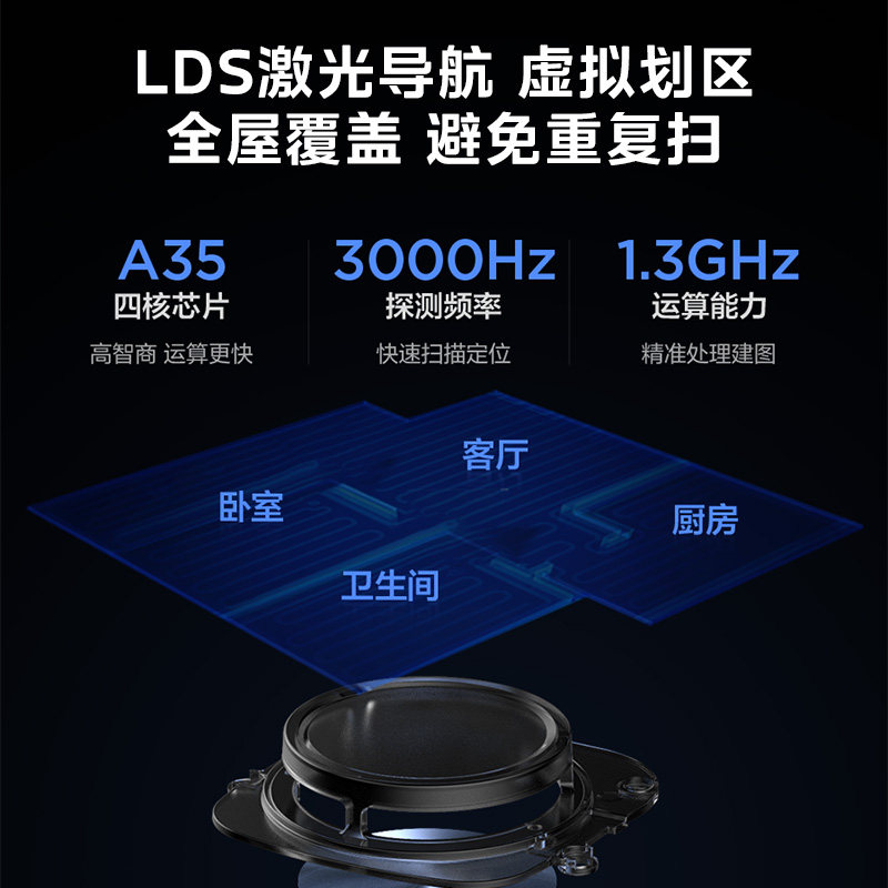 美的全自动家用智能拖地扫地机器人 美的扫地机器人