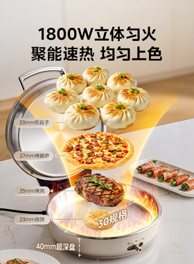 美的316不锈钢电饼档双面加热