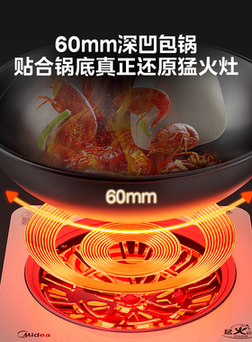 【政府补贴】美的3500W猛火凹灶