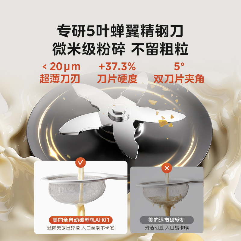 Midea household soymilk wall breaker fully automatic light sound