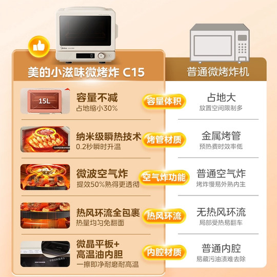 Midea Little Taste 2.0 Microwave Micro-Baked and Fried 3 in One