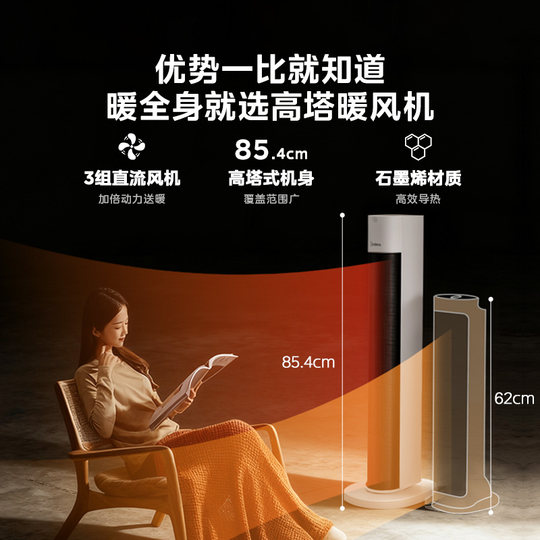 Midea's new heater heightens to 85CM