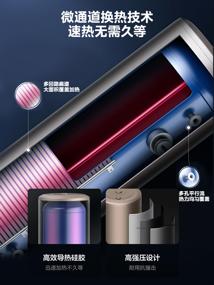 美的空气能热水器家用一级节能省电热泵电辅加热空气源睿泉200升