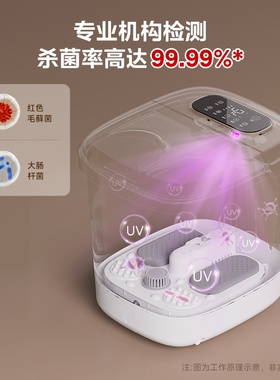 美的泡脚桶杀菌足浴盆自动加热