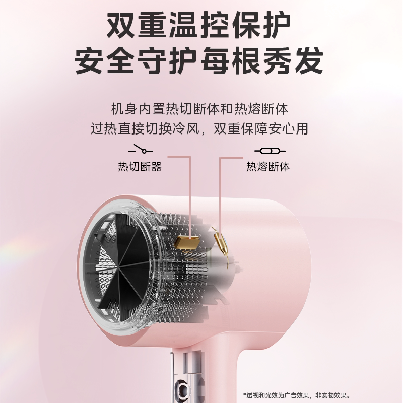 美的吹风机家用大风力护发速干电吹风宿舍用学生风大功率筒机便携