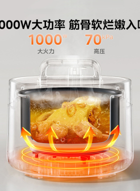 美的鸳鸯压力电饭煲一锅四煮多用
