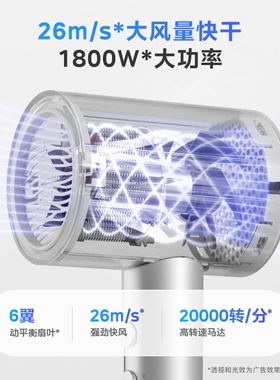 美的吹风机等离子家用大功率速干