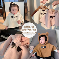 Baby cloak cape autumn winter clothing male and female baby thickened winter out to serve children windproof winter small jacket WT