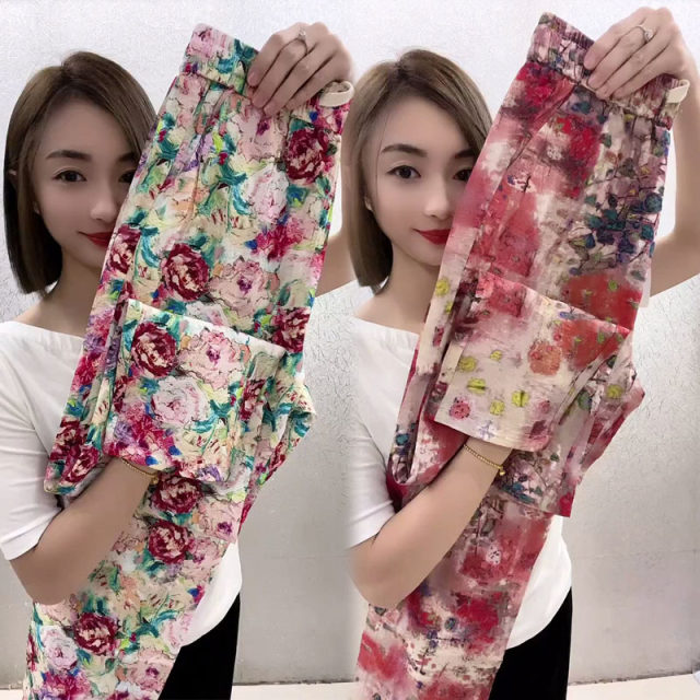 ກາງເກງ floral ບາງໆ summer ທີ່ມີແອວສູງຄົນອັບເດດ: ແລະ versatile