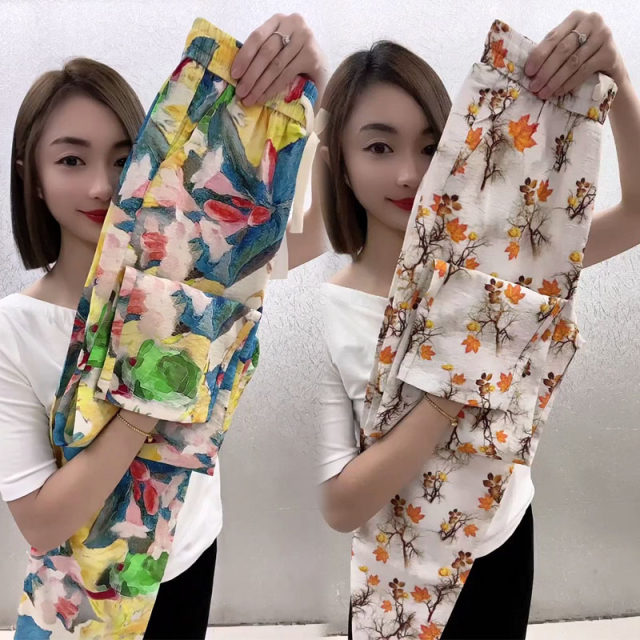 ກາງເກງ floral ບາງໆ summer ທີ່ມີແອວສູງຄົນອັບເດດ: ແລະ versatile
