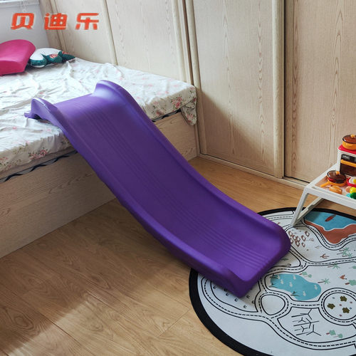儿童室内多功能加厚滑滑梯宝宝床沿沙发滑梯小型家用滑道板玩具 - 图2