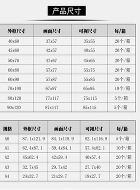 铝合金海报框广告框奶茶店画框