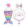 Cross-border children's mermaid tail pearl necklace set