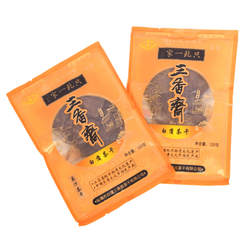 如皋正宗三香斋白蒲茶干卤汁味零食小吃麻辣香豆腐干实体店包邮_虎窝淘