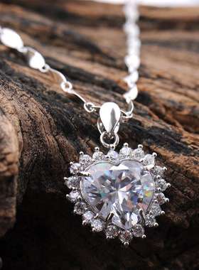 纯银水晶日韩风女士学生老婆项链