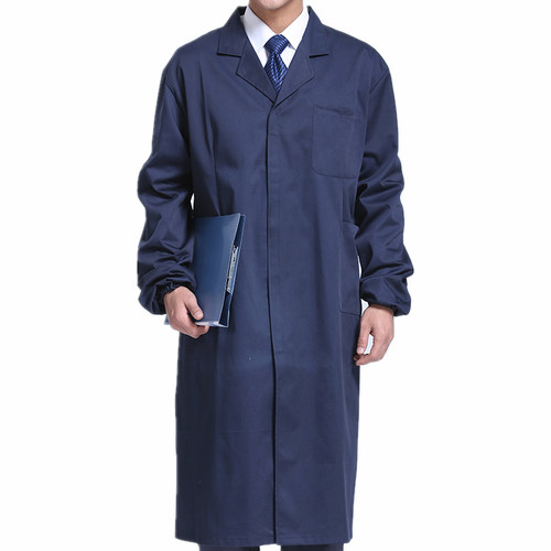 劳保大褂白大褂男实验服长袖蓝大褂搬运工工装医生工作服定制logo - 图3