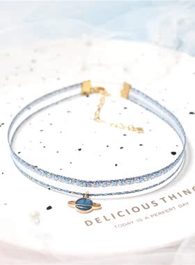 七彩纯手工星球五角星项链颈链