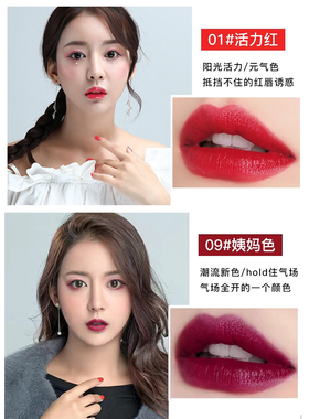 正品【唇线笔+口红】欧丽丝双头持久豆沙色正红色唇釉妈妈可用