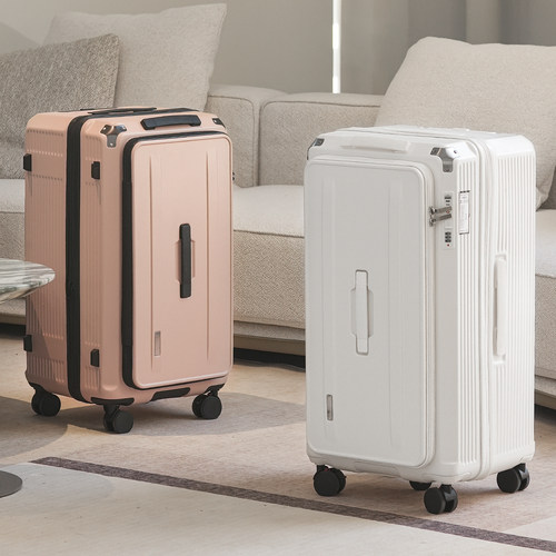 侧开盖可扩容学生加厚行李箱超大容量男旅行箱大深仓女五轮拉杆箱 - 图1