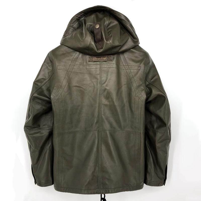 经典意大利产NAPPA羔羊皮真皮皮衣连帽男皮衣夹克休闲外套,淘宝优惠券,粉丝福利购,淘宝优惠卷