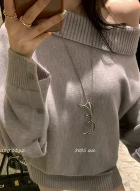 轻奢小众设计摩登眼镜吊坠挂链