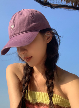 很有韵味的紫色棒球帽百搭显脸小