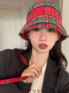 渔夫帽出游网红炸街女春夏显脸小