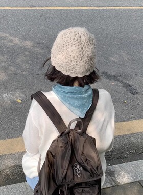 显白青绿色小风车丝巾头巾领巾女