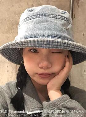 不想洗头懒人出门复古牛仔渔夫帽