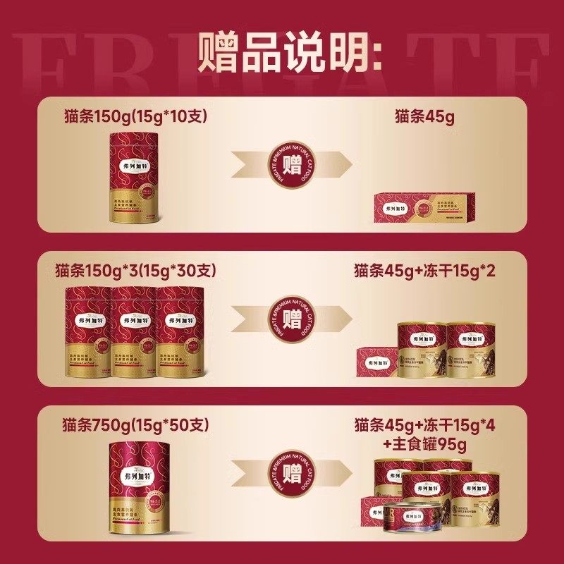 弗列加特主食猫条磷虾油官方正品高肉营养50支全价成幼猫咪粮零食,淘宝优惠券,粉丝福利购,淘宝优惠卷