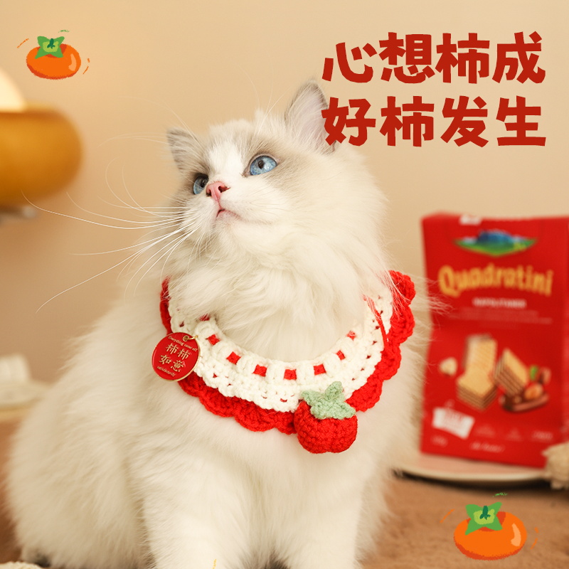猫咪项圈新年猫猫围脖狗狗饰品猫脖子可爱礼物装扮小配饰宠物项链