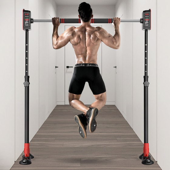 Support floor-standing horizontal bar suitable for various wall installations