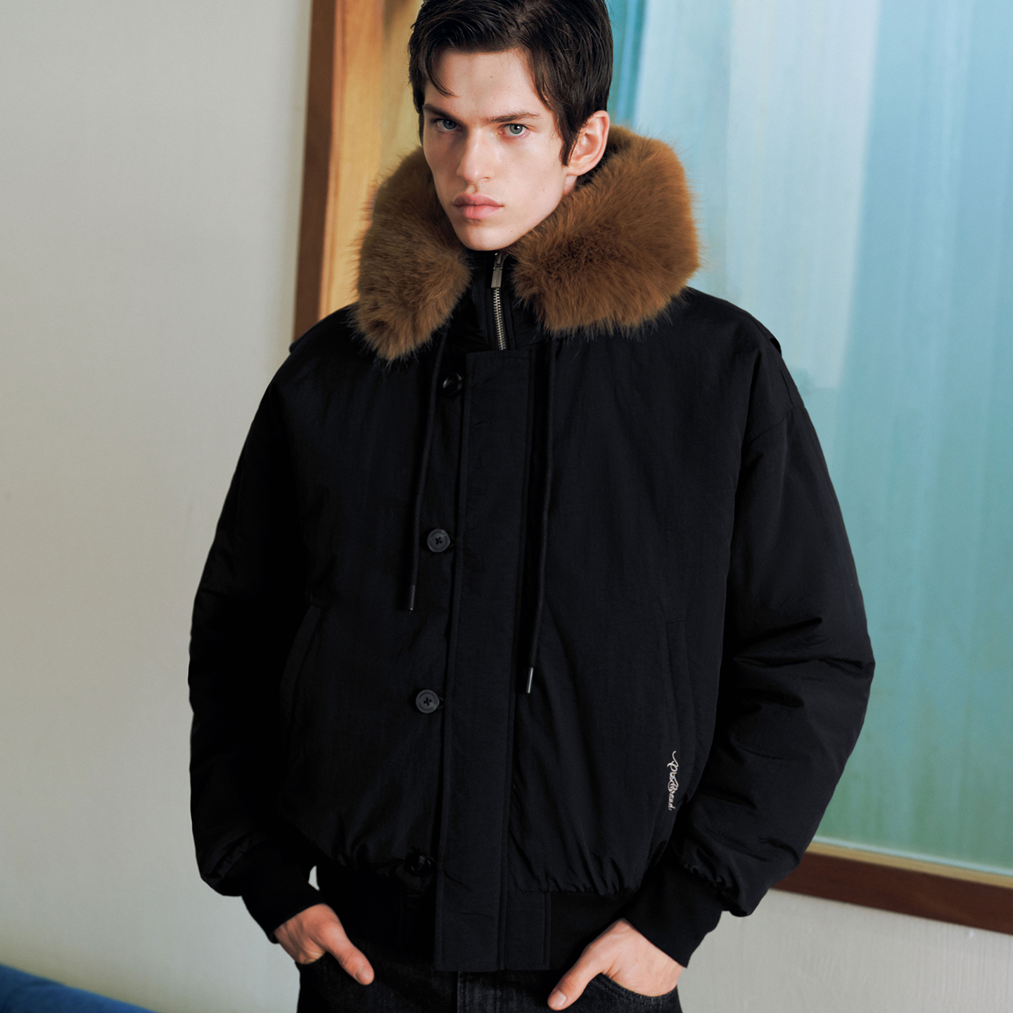 PSO Brand男装女装美式复古毛领夹克棉袄女款棉服外套冬季保暖潮 - 图2