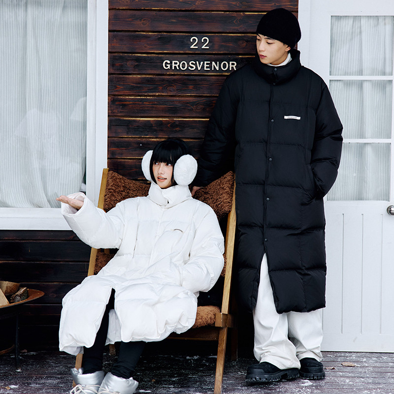 PSO Brand男装女装三防90绒长款面包服宽松羽绒服女款冬季情侣装,淘宝优惠券,粉丝福利购,淘宝优惠卷