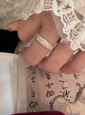 今饰有约显白纤细精致锆石戒指女