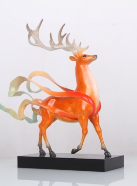 宇达青铜摆件 创意艺术礼品《一路芬芳》家居装饰工艺摆件