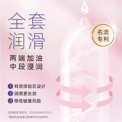 名流粉MO玻尿酸水润避孕套003超薄安全男女性官方旗舰店正品 - 图0