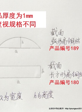 可弯折造型黄铜半圆线远香可做旧