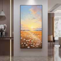 Hand painted oil painting scenery modern brief Xuan Xuan Guan decoration painting entrance facing the door wall Wall Painting Corridor Aisle