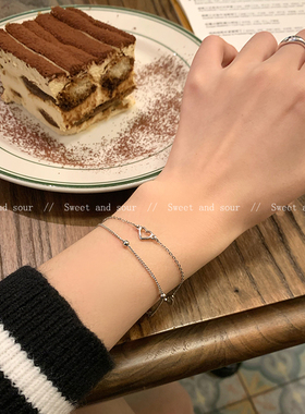 甜酷双层叠戴细手链简约