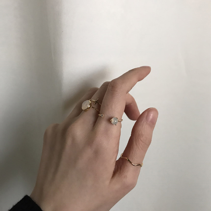 潮网红简约学生清新韩版复古指环 只冷淡风食指戒指女时尚个姓 3 ins 潮网红简约学生清新韩版复古指环 只冷淡风食指戒指女时尚个姓 3 ins