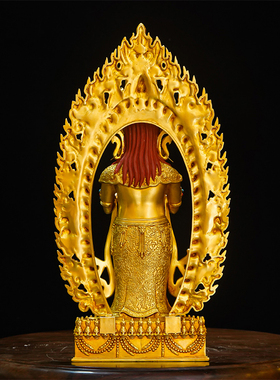 雕花鎏金扎基拉姆铜摆件民族风