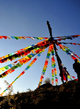 经幡旗五色旗龙达21面10米风马旗