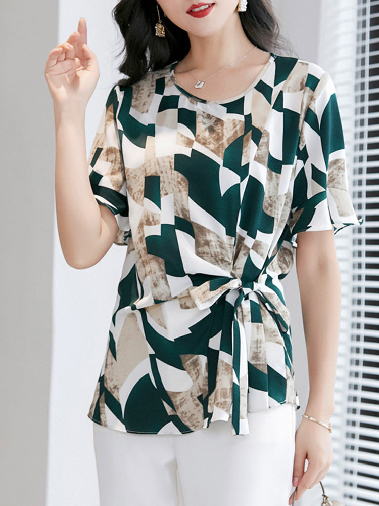 蔓缇莉莎洋气阔太太蝴蝶结雪纺衫 mantilisha蔓缇莉莎蕾丝衫/雪纺衫