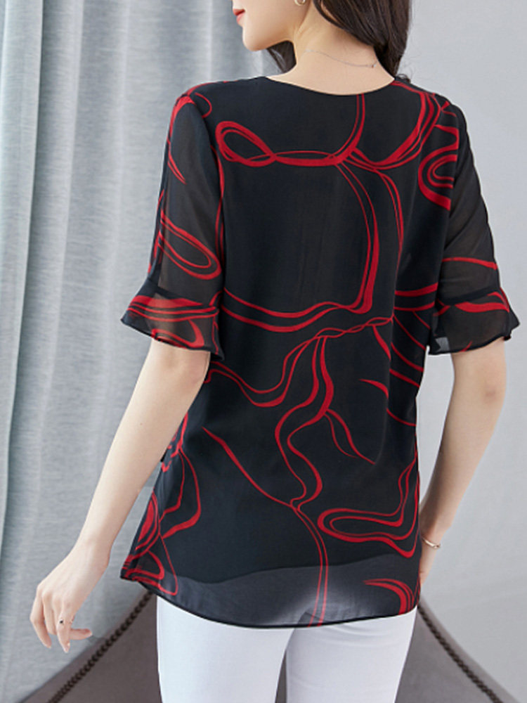 蔓缇莉莎洋气阔太太蝴蝶结雪纺衫 mantilisha蔓缇莉莎蕾丝衫/雪纺衫