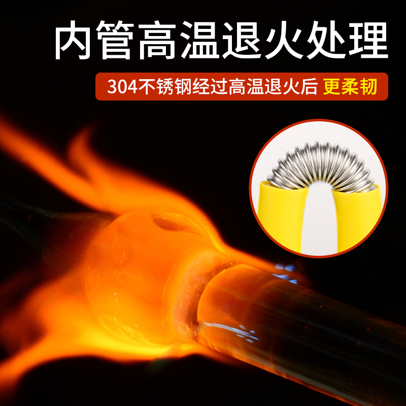 家用防爆燃气管304不锈钢天然气管波纹管煤气灶管道连接管软管子-图2